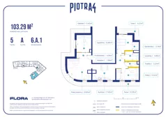 4 pokoje, apartament 103,29 m², piętro 5, oferta nr 6.A.1, Piotra 4, Gdynia, Śródmieście, ul. Św. Piotra 4
