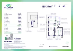5 pokoi, apartament 133,97 m², piętro 7, oferta nr F-90, Esy Floresy, Warszawa, Mokotów, Mokotów, ul. Cybernetyki 7B
