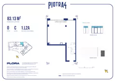 Lokal użytkowy 83,13 m², oferta nr 1.L2a, Piotra 4 - lokale użytkowe, Gdynia, Śródmieście, ul. Św. Piotra 4