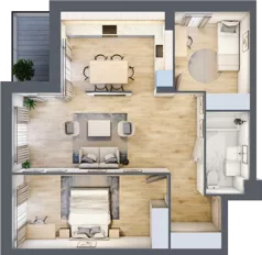 3 pokoje, mieszkanie 66,18 m², parter, oferta nr E02, Nowomiejska, Suwałki, Północ, ul. Nowomiejska