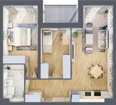 3 pokoje, mieszkanie 57,58 m², parter, oferta nr E09, Nowomiejska, Suwałki, Północ, ul. Nowomiejska