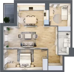 3 pokoje, mieszkanie 65,87 m², piętro 2, oferta nr E22, Nowomiejska, Suwałki, Północ, ul. Nowomiejska