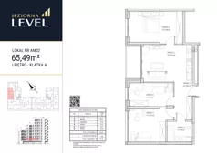 4 pokoje, apartament 65,49 m², piętro 1, oferta nr AM02, Jeziorna Level, Ełk, Jeziorna, ul. Matki Teresy z Kalkuty 8