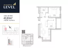 2 pokoje, apartament 43,83 m², piętro 1, oferta nr AM04, Jeziorna Level, Ełk, Jeziorna, ul. Matki Teresy z Kalkuty 8