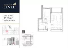 2 pokoje, apartament 35,85 m², piętro 1, oferta nr AM05, Jeziorna Level, Ełk, Jeziorna, ul. Matki Teresy z Kalkuty 8