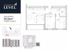 3 pokoje, mieszkanie 59,56 m², piętro 2, oferta nr AM14, Jeziorna Level, Ełk, Jeziorna, ul. Matki Teresy z Kalkuty 8