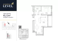 2 pokoje, mieszkanie 45,12 m², piętro 3, oferta nr AM18, Jeziorna Level, Ełk, Jeziorna, ul. Matki Teresy z Kalkuty 8