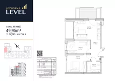 3 pokoje, apartament 49,95 m², piętro 6, oferta nr AM37, Jeziorna Level, Ełk, Jeziorna, ul. Matki Teresy z Kalkuty 8