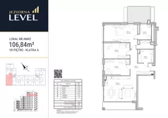 4 pokoje, apartament 106,84 m², piętro 7, oferta nr AM42, Jeziorna Level, Ełk, Jeziorna, ul. Matki Teresy z Kalkuty 8