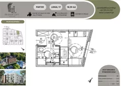 1 pokój, mieszkanie 18,59 m², parter, oferta nr 17, Hussar Loft, Szczecin, Zachód, Gumieńce, ul. Husarów
