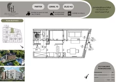 1 pokój, mieszkanie 25,62 m², parter, oferta nr 15, Hussar Loft, Szczecin, Zachód, Gumieńce, ul. Husarów