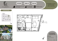 1 pokój, mieszkanie 18,64 m², piętro 3, oferta nr 73, Hussar Loft, Szczecin, Zachód, Gumieńce, ul. Husarów