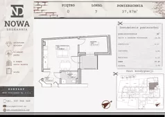 2 pokoje, mieszkanie 37,87 m², parter, oferta nr M7, Nowa Drukarnia, Stargard, ul. Andersa 3