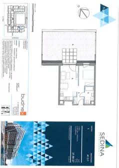 2 pokoje, mieszkanie 37,59 m², piętro 1, oferta nr A.1.3.1, Sedina, Szczecin, Śródmieście, Maklerska / Leona Heyki 