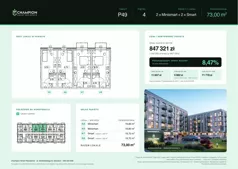 1 pokój, apartament inwestycyjny 73,00 m², piętro 4, oferta nr Pakiet 49, Champion Smart Residence, Szczecin, Zachód, Świerczewo, ul. Derdowskiego 8