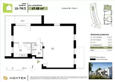Lokal użytkowy 69,48 m², oferta nr LU-74/2, Zielona Podkowa - lokale usługowe, Otrębusy, ul. Waniliowa 7/2