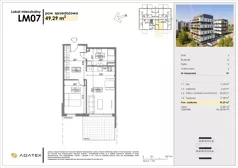 2 pokoje, mieszkanie 49,29 m², parter, oferta nr D7, Osiedle Gwiezdna - budynek D, Sosnowiec, Zagórze, ul. Gwiezdna 18E