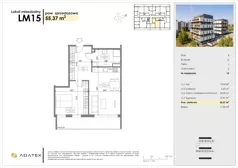 2 pokoje, mieszkanie 55,37 m², piętro 1, oferta nr D15, Osiedle Gwiezdna - budynek D, Sosnowiec, Zagórze, ul. Gwiezdna 18E