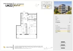 2 pokoje, mieszkanie 55,37 m², piętro 2, oferta nr D22, Osiedle Gwiezdna - budynek D, Sosnowiec, Zagórze, ul. Gwiezdna 18E
