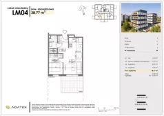 2 pokoje, mieszkanie 38,77 m², parter, oferta nr C4, Osiedle Gwiezdna, Sosnowiec, Zagórze, ul. Gwiezdna 18E