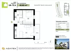 2 pokoje, mieszkanie 42,82 m², piętro 2, oferta nr LM-75/6, Zielona Podkowa, Otrębusy, ul. Waniliowa 7/2