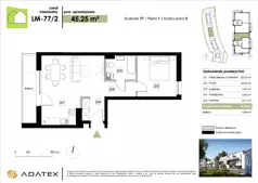2 pokoje, mieszkanie 45,25 m², piętro 1, oferta nr LM-77/2, Zielona Podkowa, Otrębusy, ul. Waniliowa 7/2