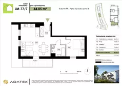2 pokoje, mieszkanie 44,05 m², piętro 2, oferta nr LM-77/7, Zielona Podkowa, Otrębusy, ul. Waniliowa 7/2