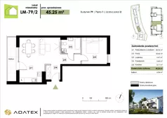 2 pokoje, mieszkanie 45,25 m², piętro 1, oferta nr LM-79/2, Zielona Podkowa, Otrębusy, ul. Waniliowa 7/2