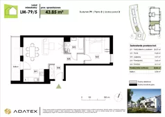 2 pokoje, mieszkanie 43,85 m², piętro 2, oferta nr LM-79/5, Zielona Podkowa, Otrębusy, ul. Waniliowa 7/2