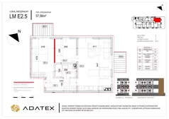 3 pokoje, mieszkanie 57,56 m², piętro 2, oferta nr E.2.5, Osiedle Nowa Dąbrowa, Dąbrowa Górnicza, Gołonóg, ul. Graniczna 14