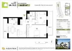 3 pokoje, mieszkanie 66,89 m², piętro 2, oferta nr LM-74/5, Zielona Podkowa, Otrębusy, ul. Waniliowa 7/2
