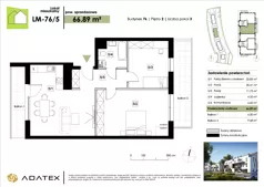 3 pokoje, mieszkanie 66,89 m², piętro 2, oferta nr LM-76/5, Zielona Podkowa, Otrębusy, ul. Waniliowa 7/2
