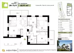 4 pokoje, mieszkanie 65,91 m², piętro 2, oferta nr LM-76/4, Zielona Podkowa, Otrębusy, ul. Waniliowa 7/2