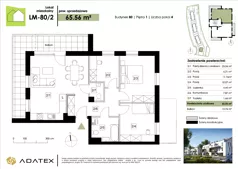 4 pokoje, mieszkanie 65,56 m², piętro 1, oferta nr LM-80/2, Zielona Podkowa, Otrębusy, ul. Waniliowa 7/2