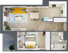 2 pokoje, mieszkanie 50,55 m², piętro 4, oferta nr 4.A22, Panorama 3 Stawy, Katowice, Osiedle Paderewskiego-Muchowiec, Dolina Trzech Stawów, ul. Pułaskiego 23