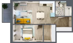 2 pokoje, mieszkanie 49,84 m², piętro 2, oferta nr 2.B20, Panorama 3 Stawy, Katowice, Osiedle Paderewskiego-Muchowiec, Dolina Trzech Stawów, ul. Pułaskiego 23