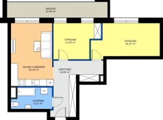 3 pokoje, mieszkanie 70,05 m², piętro 4, oferta nr G51, Osiedle Dębowy Park, Siemianowice Śląskie, Bytków, ul. Oświęcimska 7a