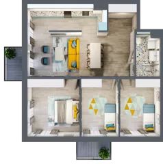 4 pokoje, mieszkanie 84,53 m², piętro 4, oferta nr E.4.1, Osiedle Nowa Dąbrowa, Dąbrowa Górnicza, Gołonóg, ul. Graniczna 14