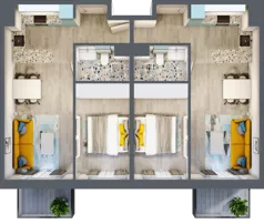 4 pokoje, mieszkanie 76,82 m², piętro 2, oferta nr E.2.3, Osiedle Nowa Dąbrowa, Dąbrowa Górnicza, Gołonóg, ul. Graniczna 14
