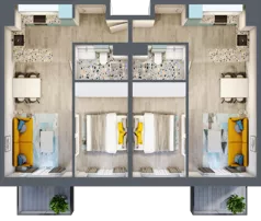 4 pokoje, mieszkanie 76,82 m², piętro 4, oferta nr E.4.3, Osiedle Nowa Dąbrowa, Dąbrowa Górnicza, Gołonóg, ul. Graniczna 14