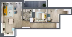 3 pokoje, mieszkanie 70,70 m², piętro 4, oferta nr B26, Osiedle Kaskada, Zabrze, Osiedle Tadeusza Kotarbińskiego, ul. Mieczysława Niedziałkowskiego 56
