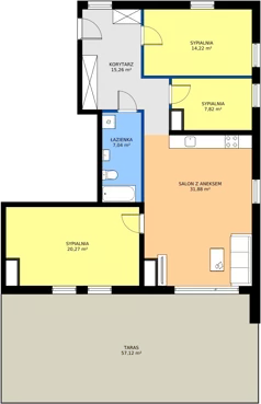 4 pokoje, mieszkanie 96,49 m², piętro 8, oferta nr B49, Osiedle Gwiezdna, Sosnowiec, Zagórze, ul. Gwiezdna 18E