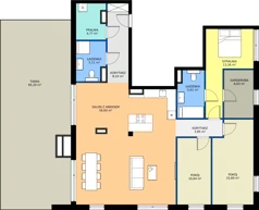 4 pokoje, mieszkanie 130,40 m², piętro 8, oferta nr C50, Osiedle Gwiezdna - budynek C,D, Sosnowiec, Zagórze, ul. Gwiezdna 18E