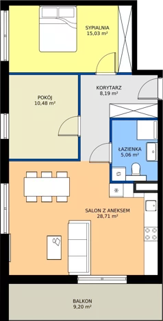 3 pokoje, mieszkanie 67,47 m², piętro 3, oferta nr C24, Osiedle Gwiezdna - budynek C,D, Sosnowiec, Zagórze, ul. Gwiezdna 18E