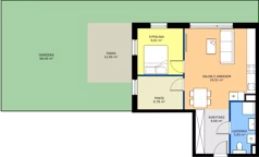 3 pokoje, mieszkanie 53,13 m², parter, oferta nr C6, Osiedle Gwiezdna - budynek C,D, Sosnowiec, Zagórze, ul. Gwiezdna 18E