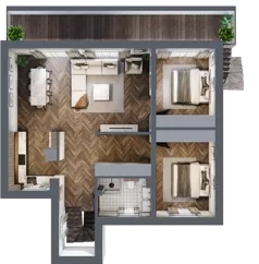 5 pokoi, mieszkanie 130,75 m², piętro 1, oferta nr LM6b, Letnia Przystań, Dąbrowa Górnicza, Marianki, ul. Letnia