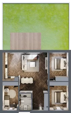 4 pokoje, mieszkanie 88,45 m², parter, oferta nr LM5a, Letnia Przystań, Dąbrowa Górnicza, Marianki, ul. Letnia