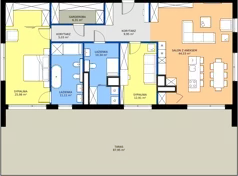 3 pokoje, mieszkanie 125,89 m², piętro 8, oferta nr D59, Osiedle Gwiezdna - budynek D, Sosnowiec, Zagórze, ul. Gwiezdna 18E