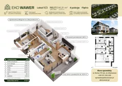 4 pokoje, apartament 141,31 m², piętro 1, oferta nr 11.2, Eko Wawer II, Warszawa, Wawer, Zerzeń, ul. Chodzieska