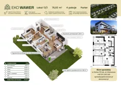 4 pokoje, apartament 76,93 m², parter, oferta nr 13.1, Eko Wawer II, Warszawa, Wawer, Zerzeń, ul. Chodzieska